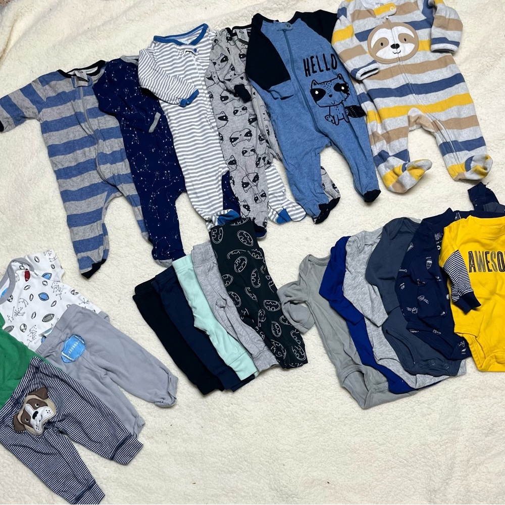SOLD Assorted Baby Boys clothes size 0-3 months